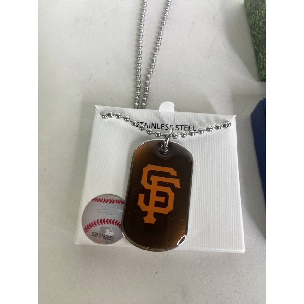 San Francisco Giants Dog Tag Necklace Stainless Steel MLB Licensed with Gift Box
